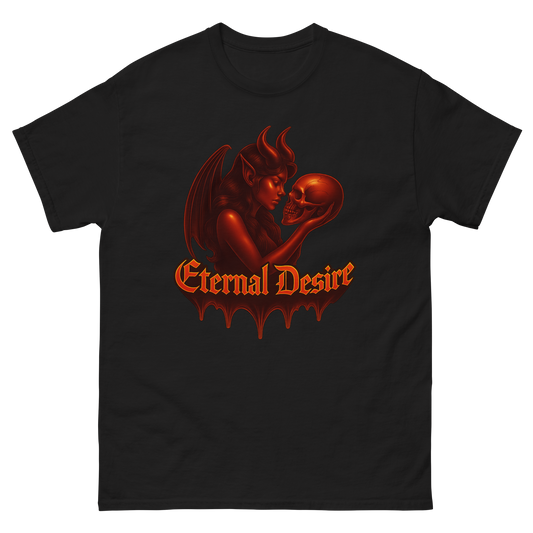 t shirt noir eternal desire vu de face