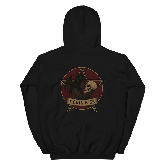 sweat a capuche noir devil kiss vu de dos