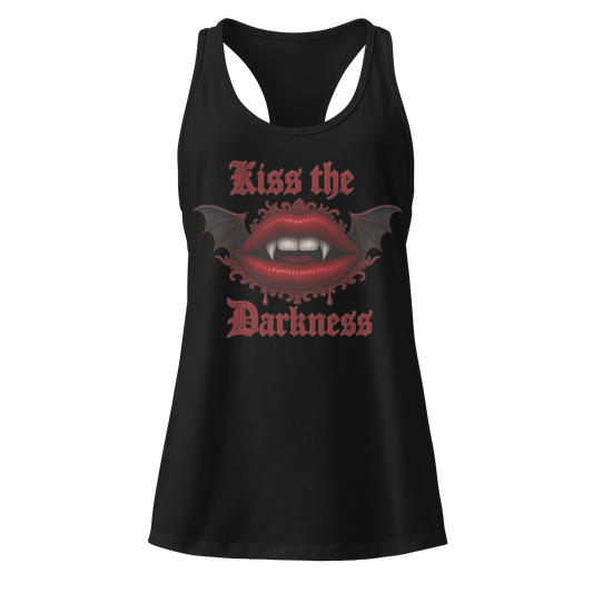 débardeur noir kiss the darkness vu de face